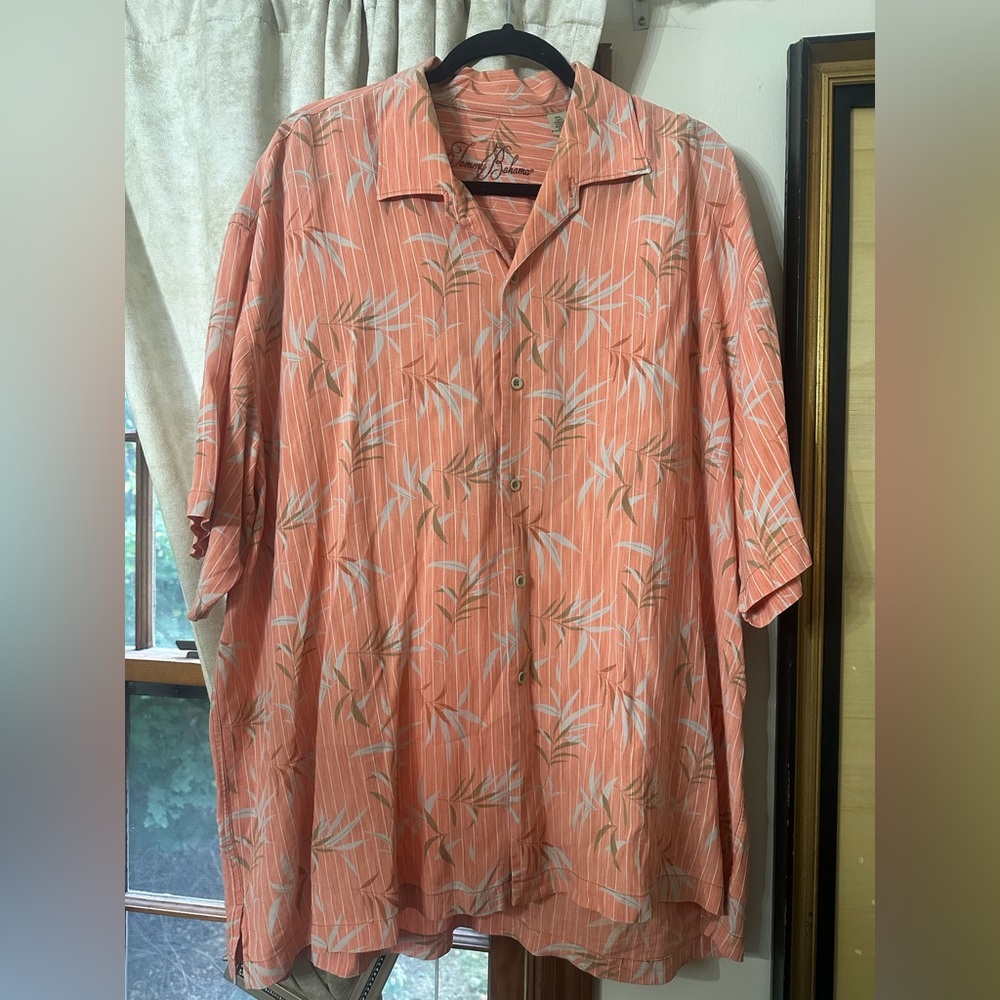 Tommy Bahama Coral Leaf Print Shirt